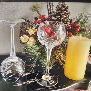 (New) Olympus Crystal Wine Glass Set of 2